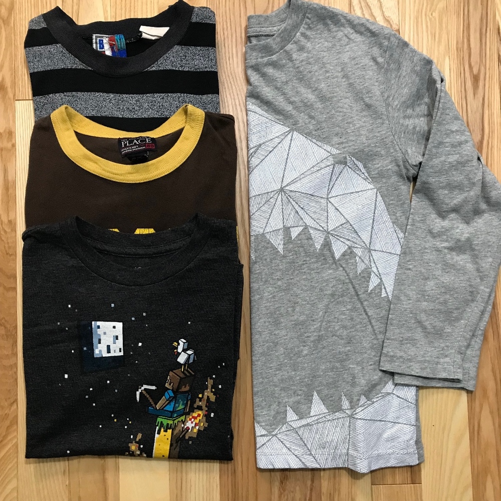 Lot of 4 Minecraft, Children's Place, Bugle Boy Ts